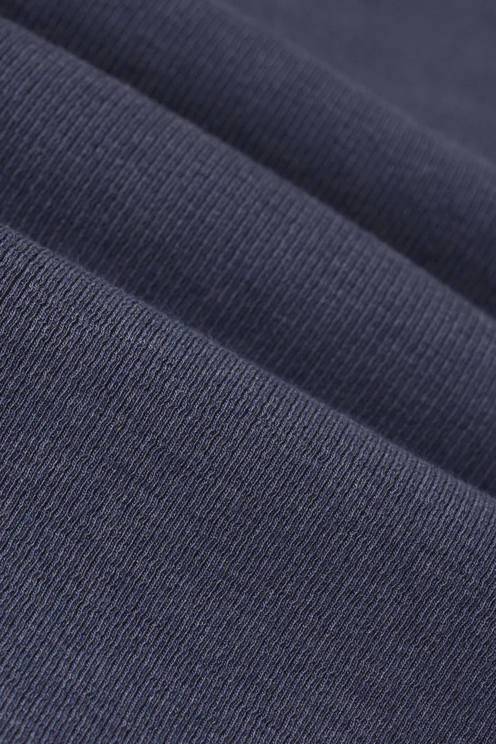 Renee Rib Short Sleeve Top in Indigo