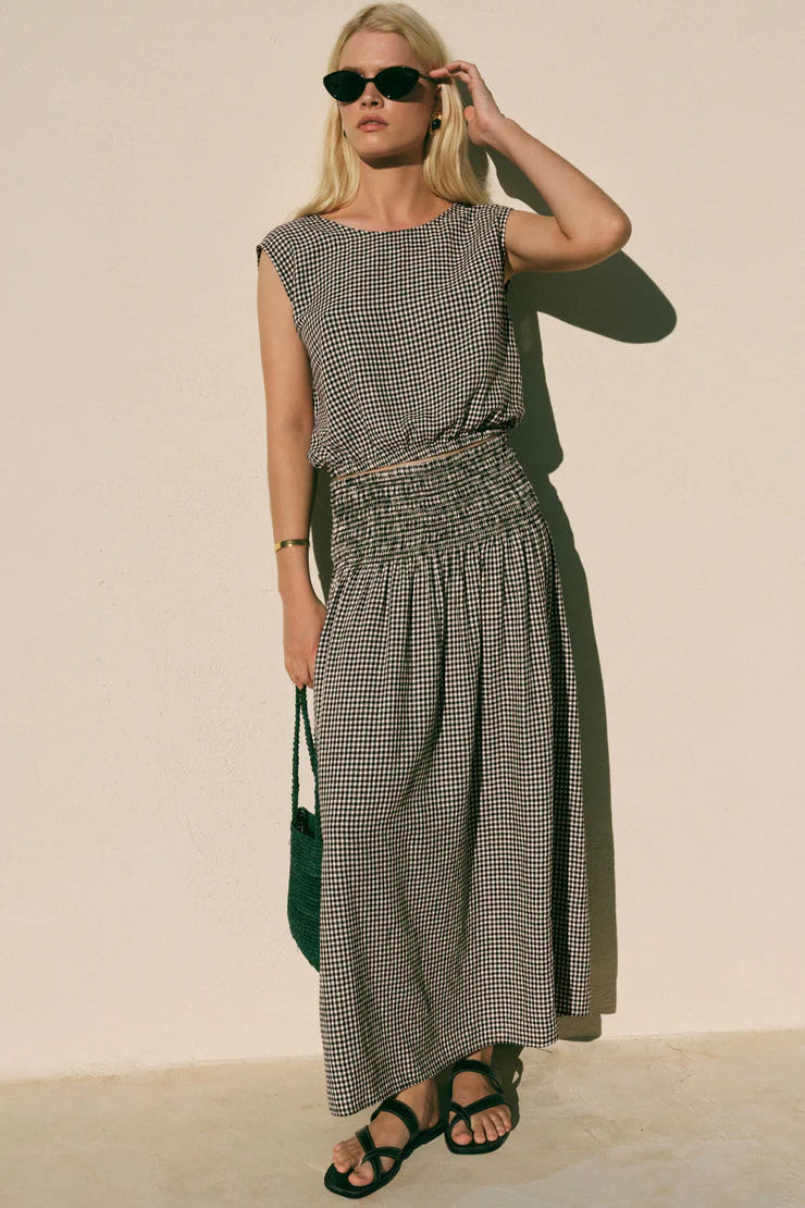 Brooke Gingham Maxi Skirt