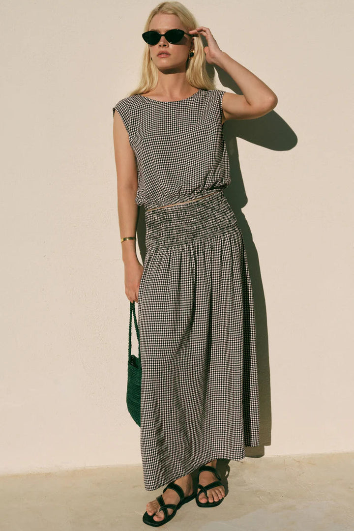 Brooke Gingham Maxi Skirt