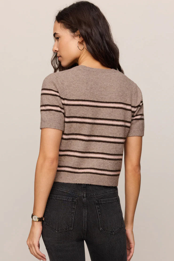 Gatewood Short Sleeve Sweater in Heather Ash