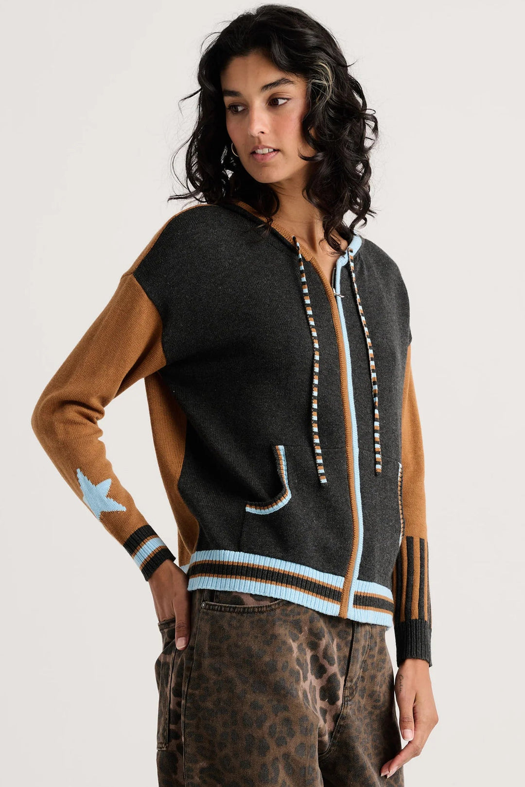 Stars Zip-up Hoodie Sweater