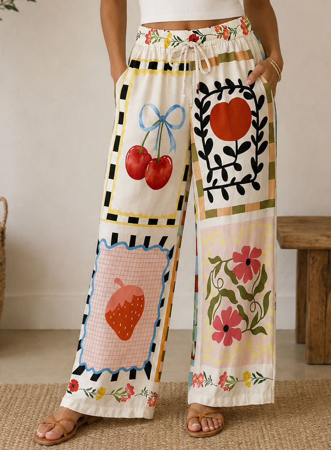 Dessert Wide Leg Pant in Beige