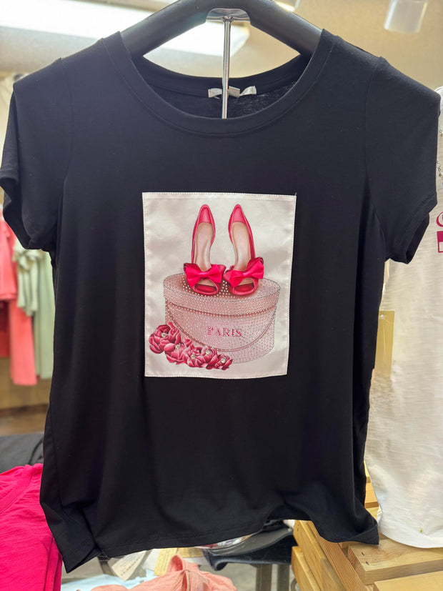 Flutter sleeve graphic tee
