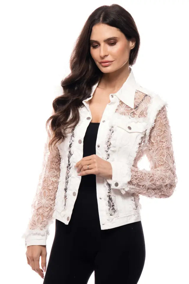 Lace Jean Jacket