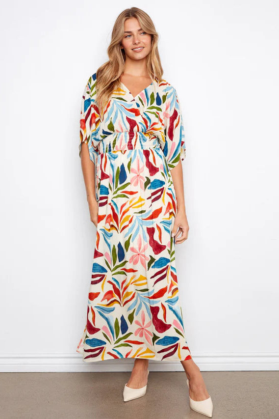 Abstract Print Maxi Dress
