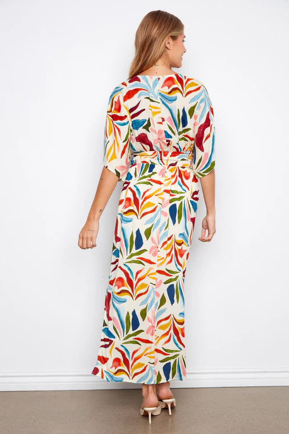 Abstract Print Maxi Dress