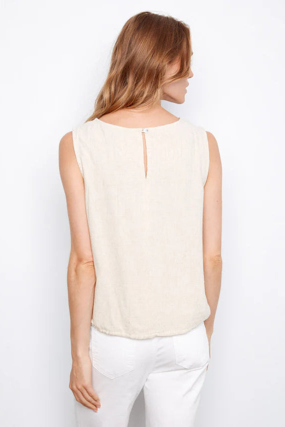 Sleeveless Draw Cord Blouse