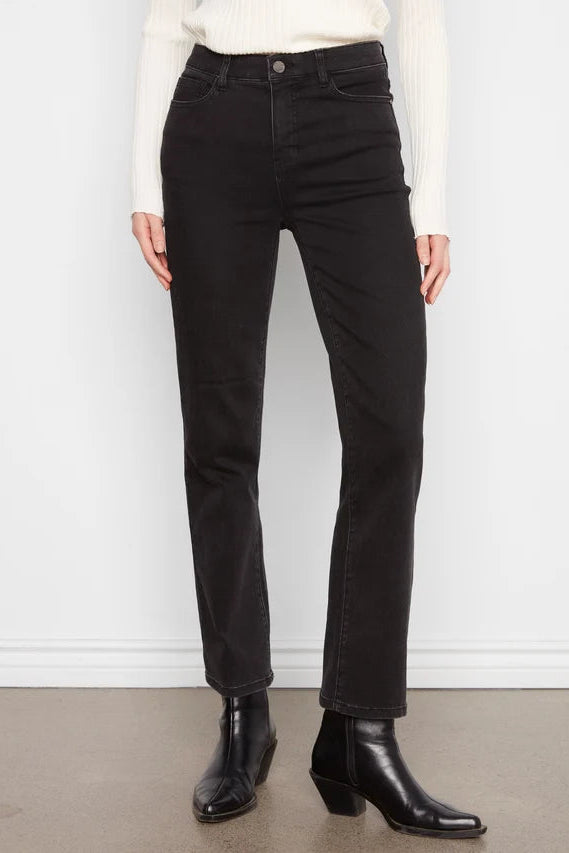 Straight Leg Twill Pant in Charcoal