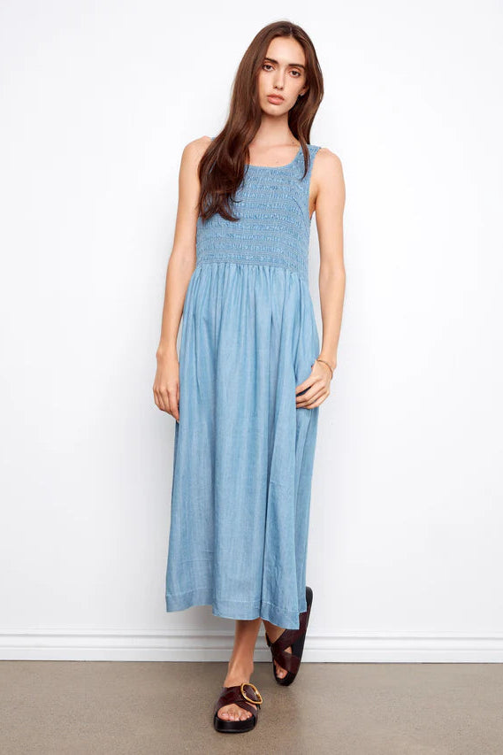 Sleeveless Smocked Maxi Dress