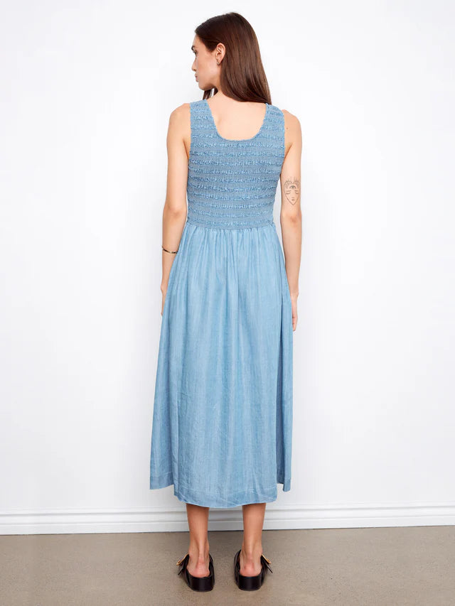 Sleeveless Smocked Maxi Dress