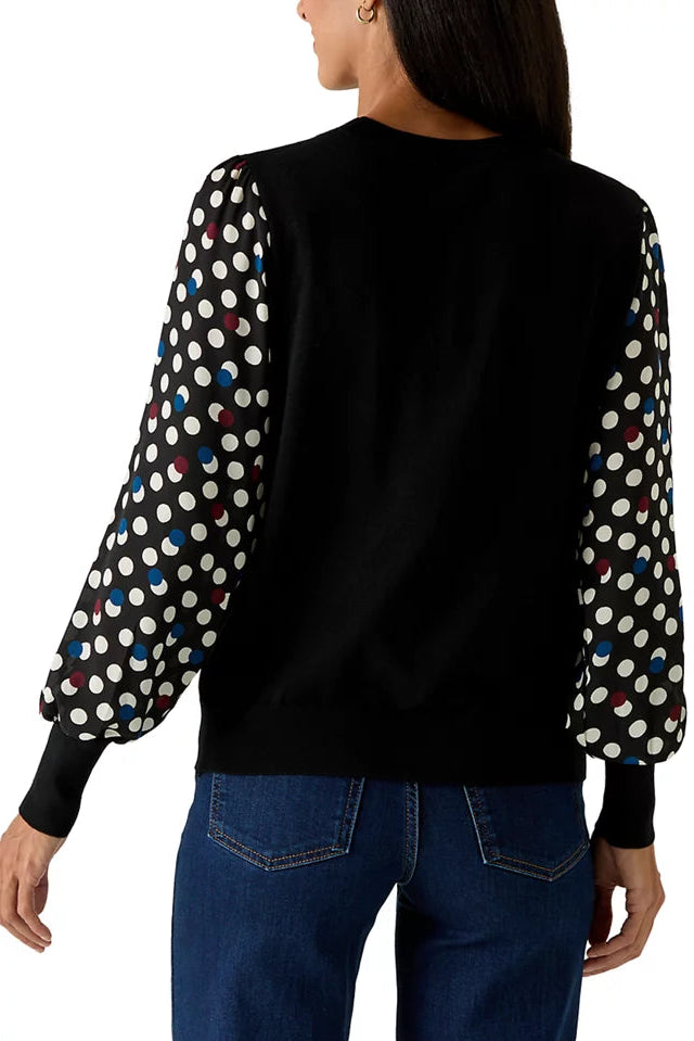 Sheer Dolman Sleeve Knit Top