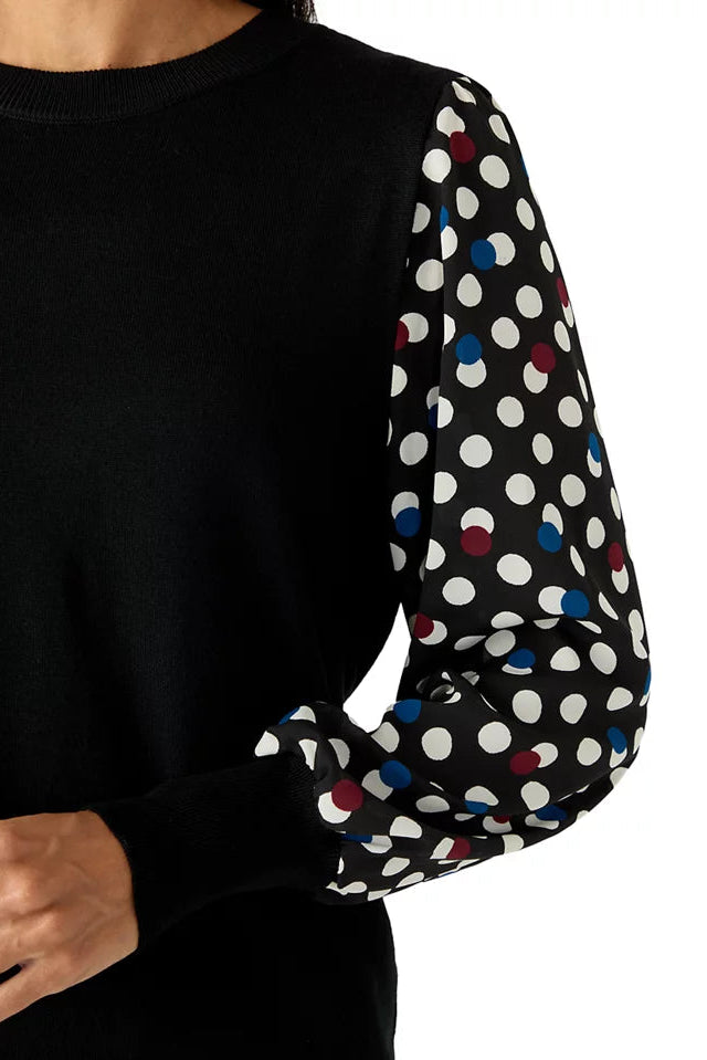 Sheer Dolman Sleeve Knit Top