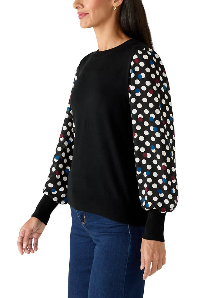 Sheer Dolman Sleeve Knit Top
