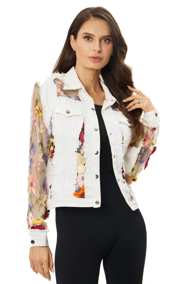 Floral Jean Jacket