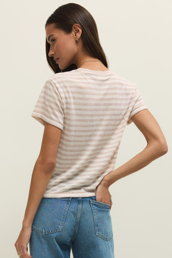 Tourist Striped Tee in Natural Heather