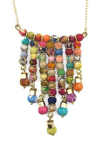 Aasha Kantha Handcrafted Dangling Beaded Long Necklace