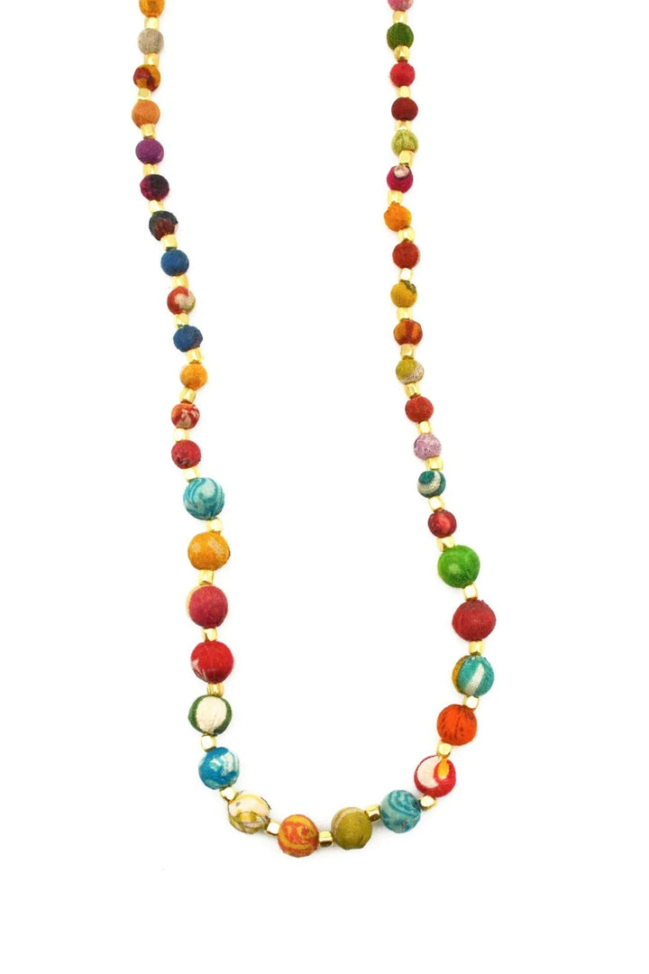 Aasha Beaded Kantha Handcrafted Necklace