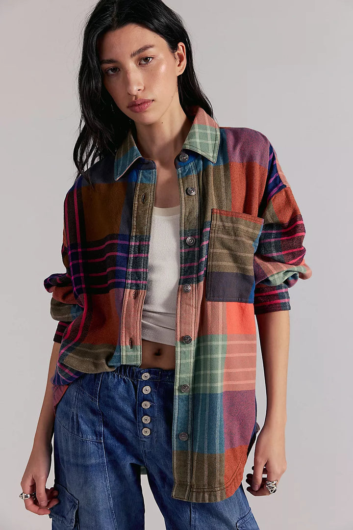 Ashley Plaid Flannel Top