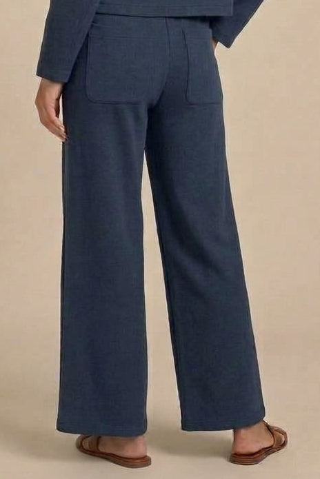 Wide Leg Scuba Pant in Slate