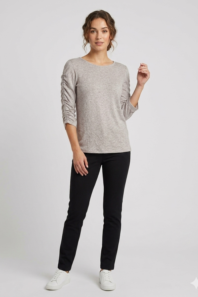 3/4 Sleeve Boat neck Top
