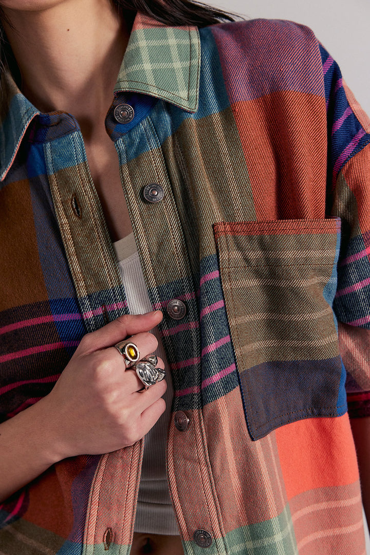 Ashley Plaid Flannel Top