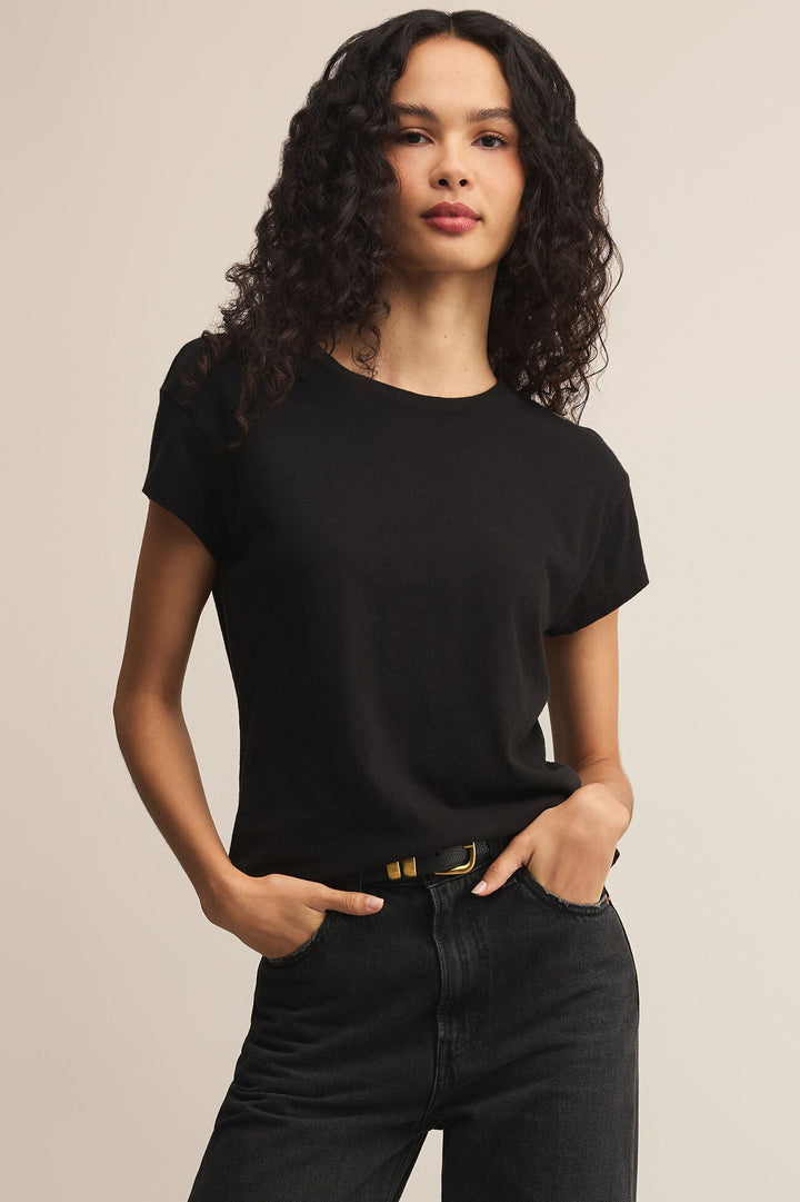 Modern Slub Tee in Black