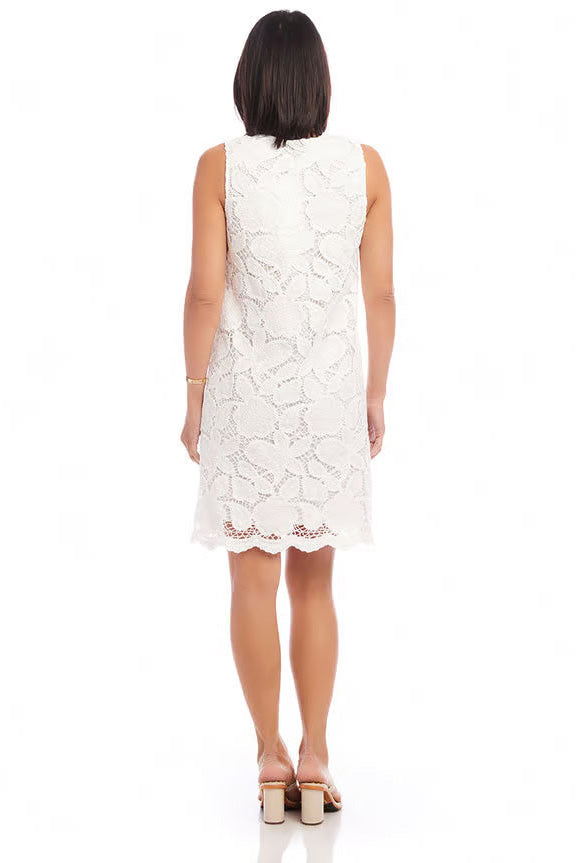 Sleeveless Lace Shift Dress