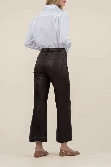 Coated Meg Ankle Pant in Chocolate