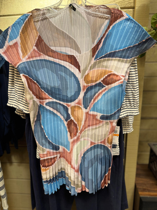 Sleeveless faille crepe top