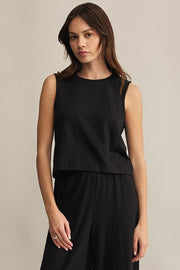 Sloane Textured Top in Black
