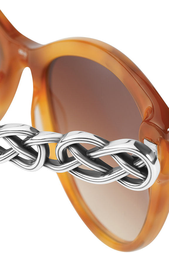 Interlock Braid Amber Sunglasses