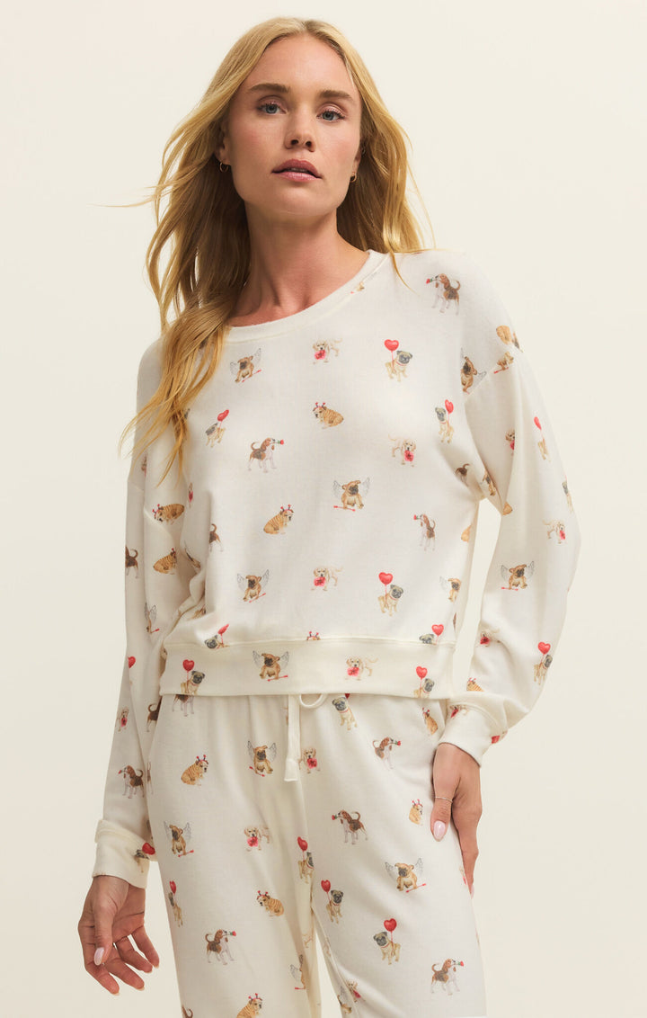 Bisous Love Pup Lounging Top