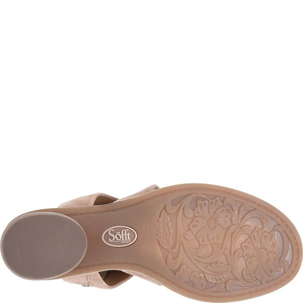 Camille Wrap Around Leather Sandal in Stone Suede