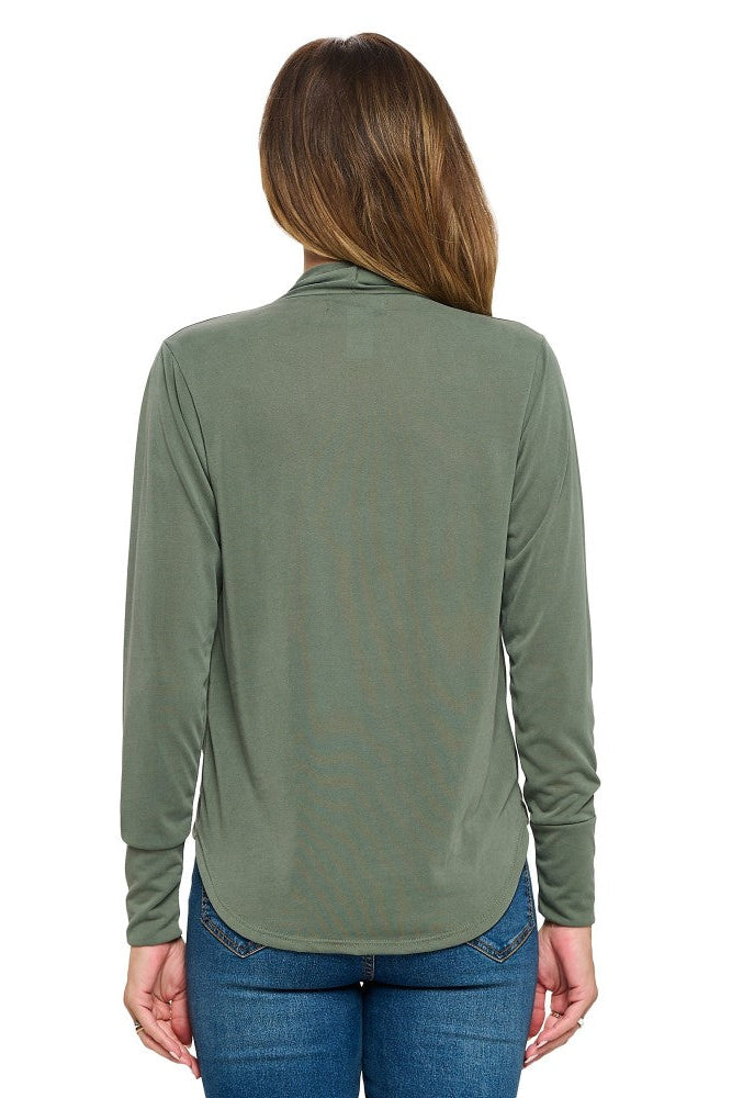 Surplice Blouse in Olive