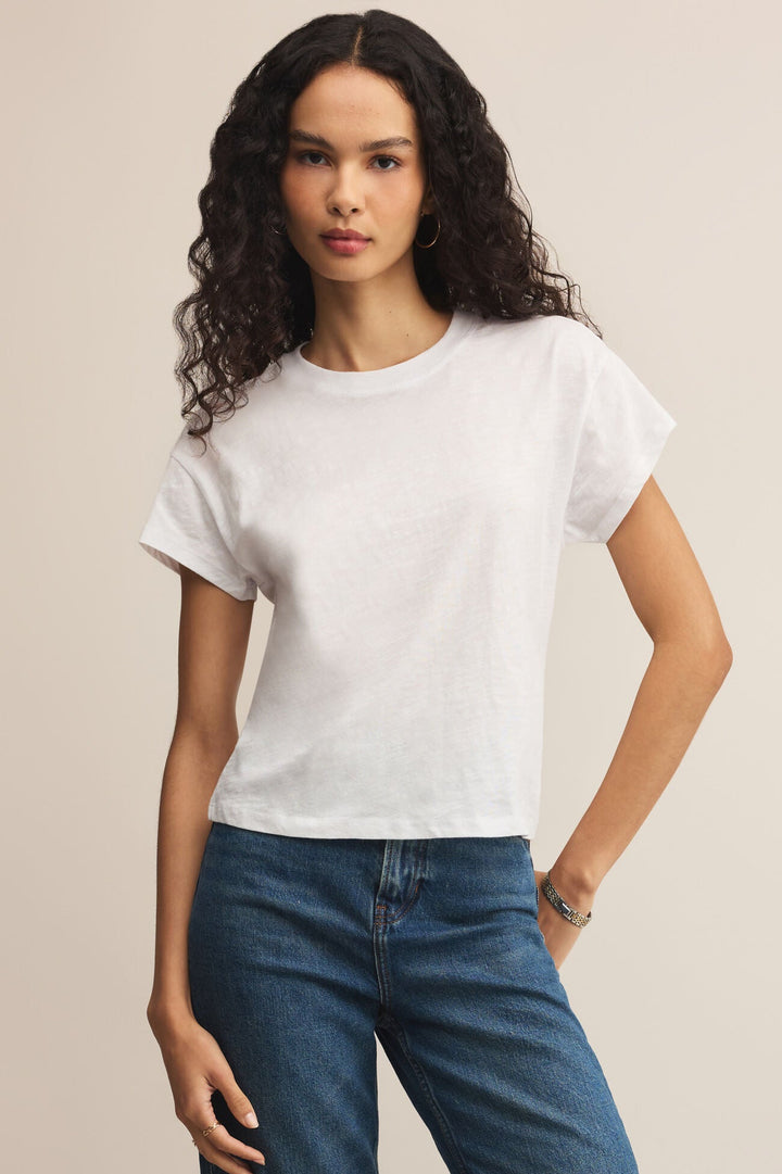 Modern Slub Tee in White
