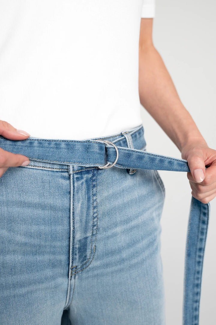 High Rise Super Stride Denim with Belt