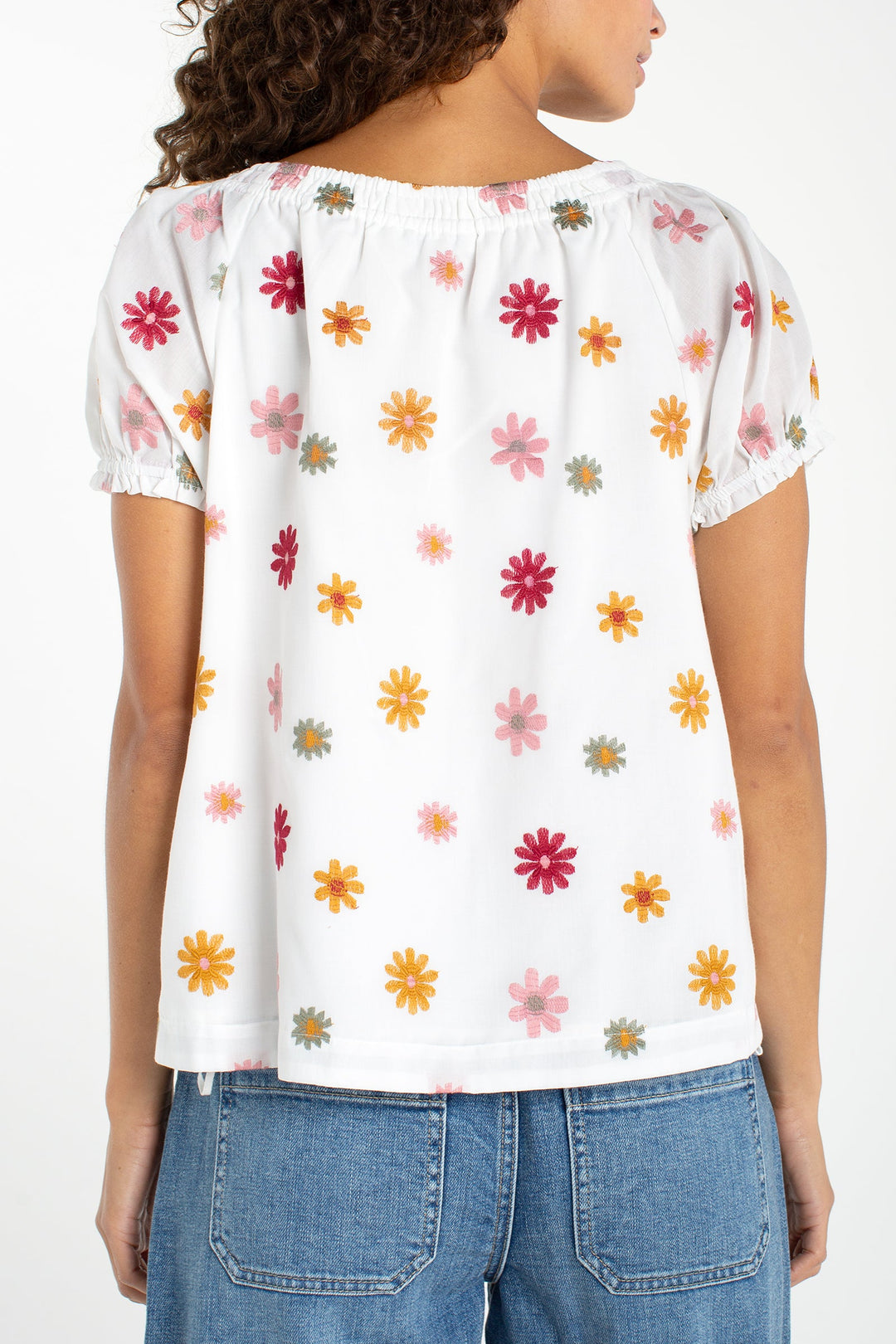 Embroidered Floral Top