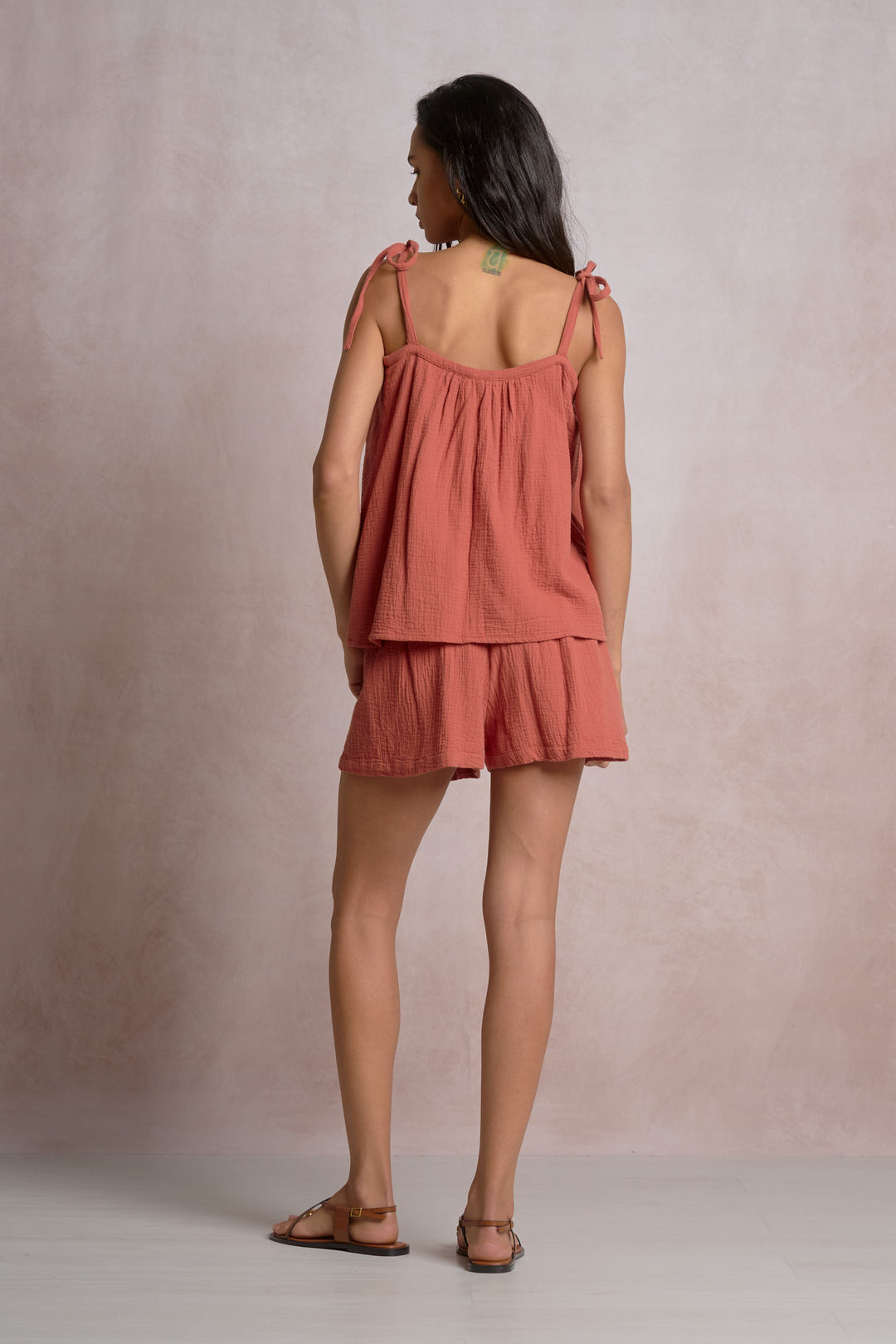 Doka Tie Strap Top in Cayenne