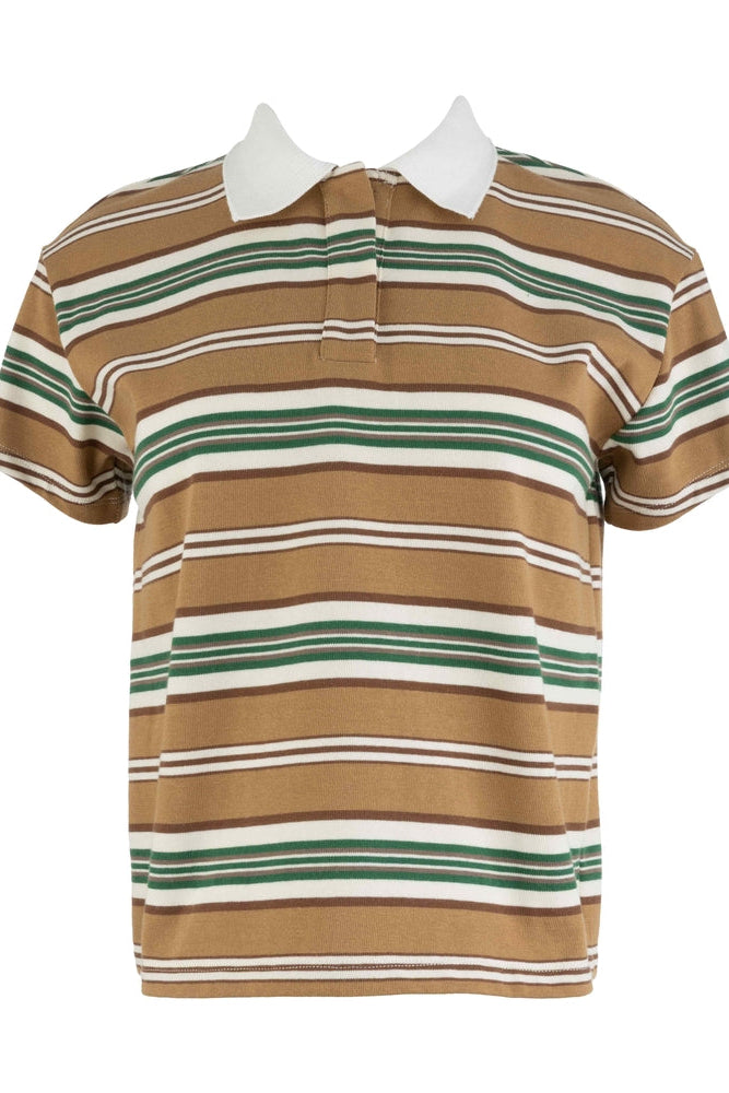 Striped Polo Top