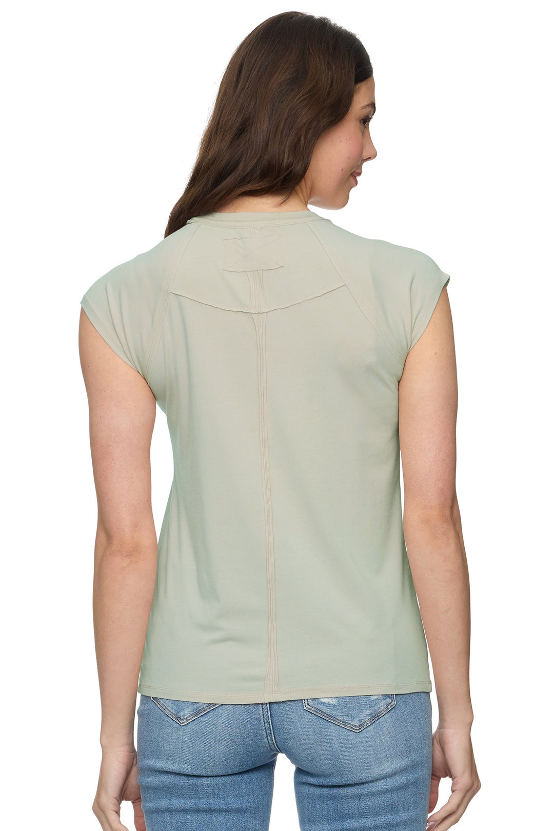 Lillian Acid Wash Seamed Tee