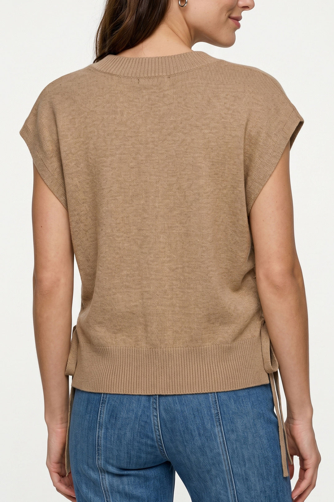 V-neck Dolman Popover Sweater in Harvest Khaki Melange