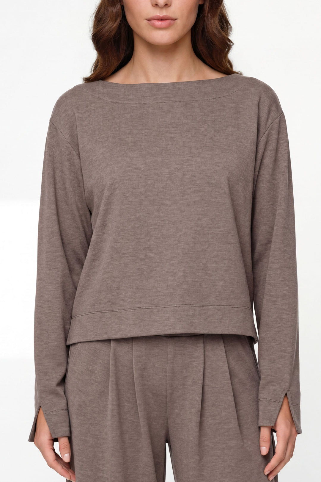 Long Sleeve Boatneck Top