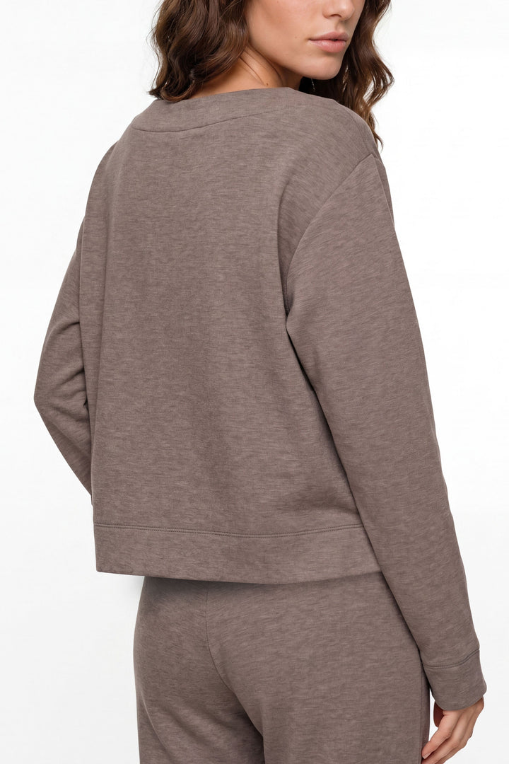 Long Sleeve Boatneck Top