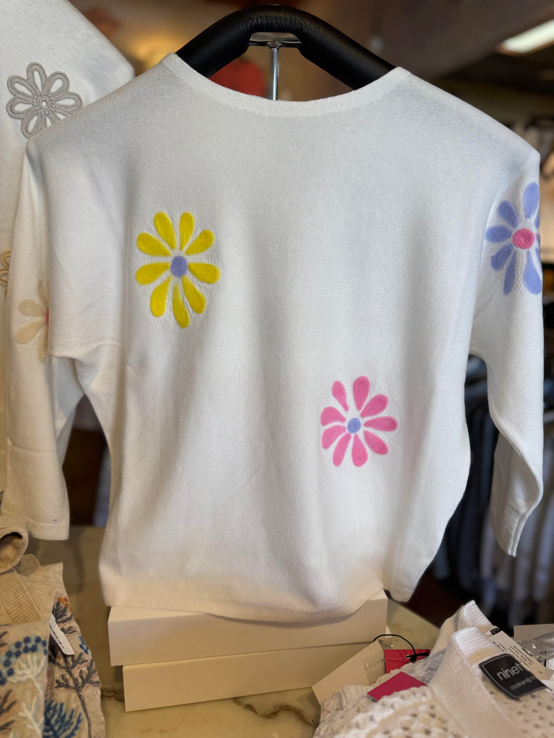 Multi Colored Flower Sweater