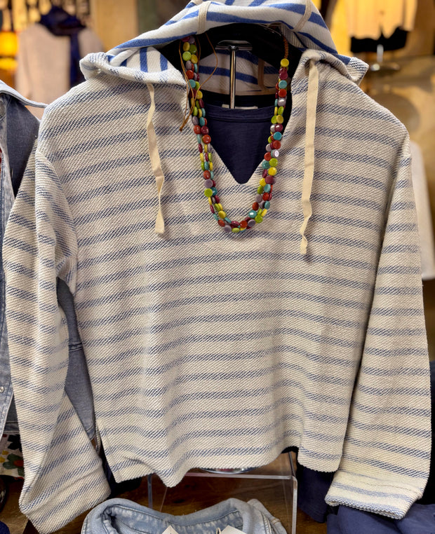 Jacquard knit hoodie