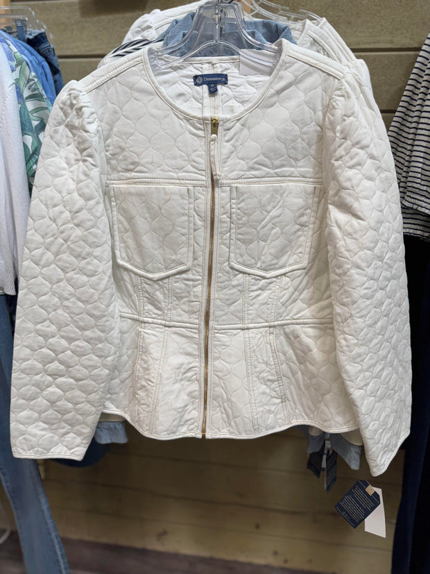 Long Sleeve quilted peplum jacket