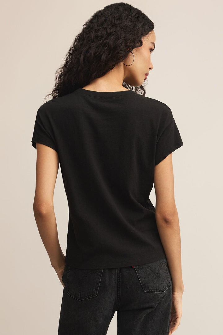 Modern Slub Tee in Black