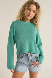 Emerson Cropped Sweater - Tide Pool