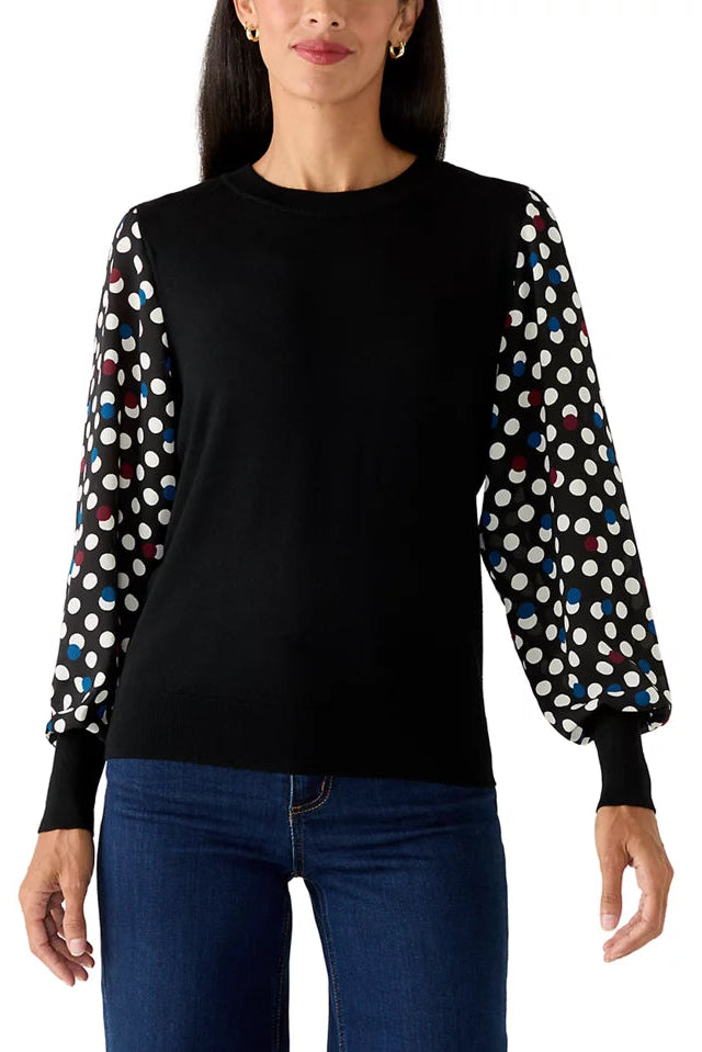 Sheer Dolman Sleeve Knit Top