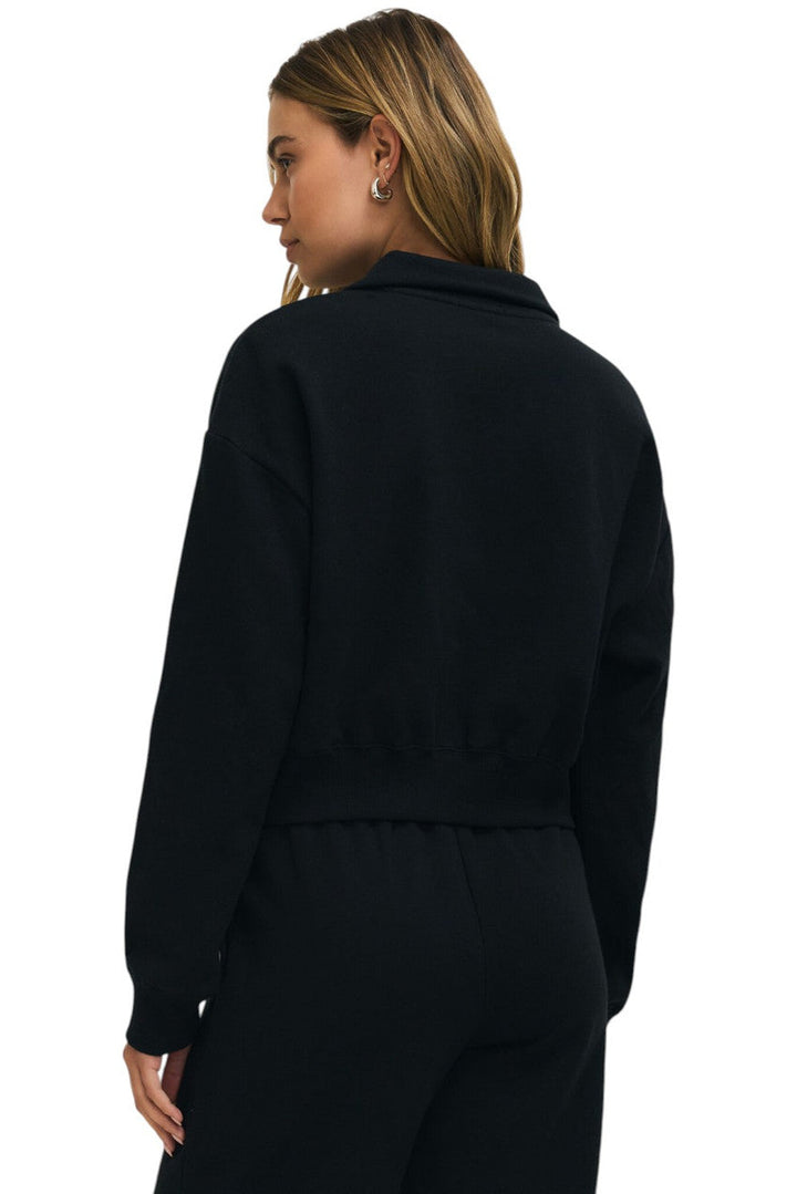 Downtown Half Zip Sweatshirt in Black
